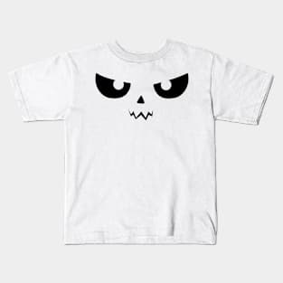 Scary Halloween Face Black Kids T-Shirt